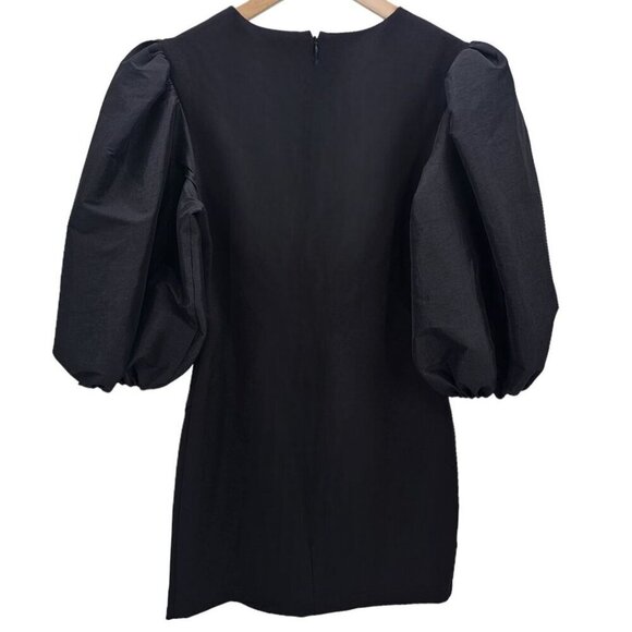 LIKELY Womens 8 Clover Balloon Sleeve Minidress In Black NWT - Picture 5 of 12